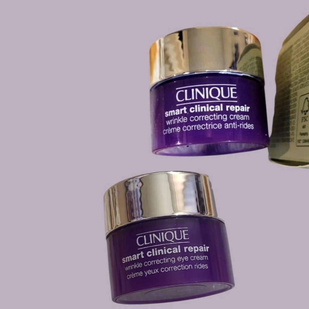 2 NEW CLINIQUE SMART CLINICAL REPAIR WRINKLE CORRECTING EYE CREAM 0.17 OZ 5 ML